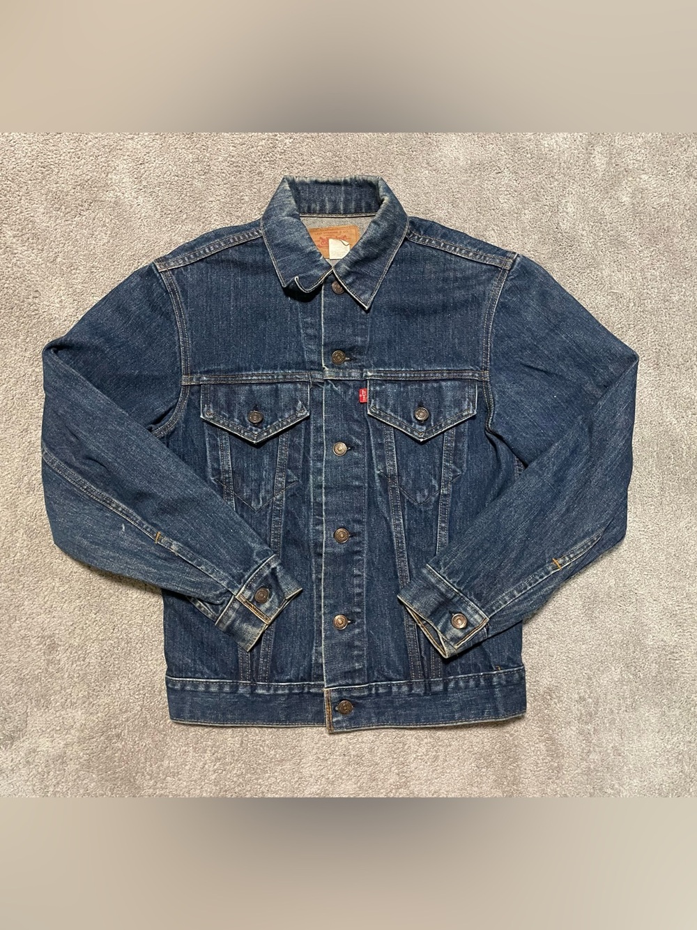 Vintage Levi’s 70505-0217 Type 3 Denim Trucker Jacket Dark Indigo USA Made 36